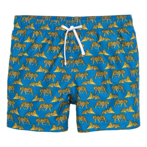 H&M Other - H&M Men's Blue / Tiger Print Swim Shorts